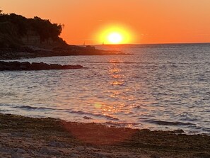Beach nearby, sun-loungers