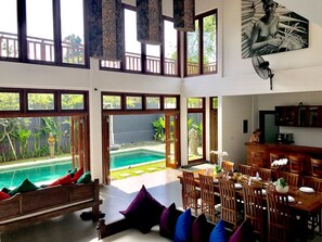 Dining - Grand proportions, stunning villa walking distance to the best of Bali (Petitenget)