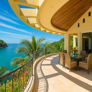 Outdoor dining - Experience Luxury Living at Our Ocean Front Villa in Puerto Vallarta (buerto vallarta)