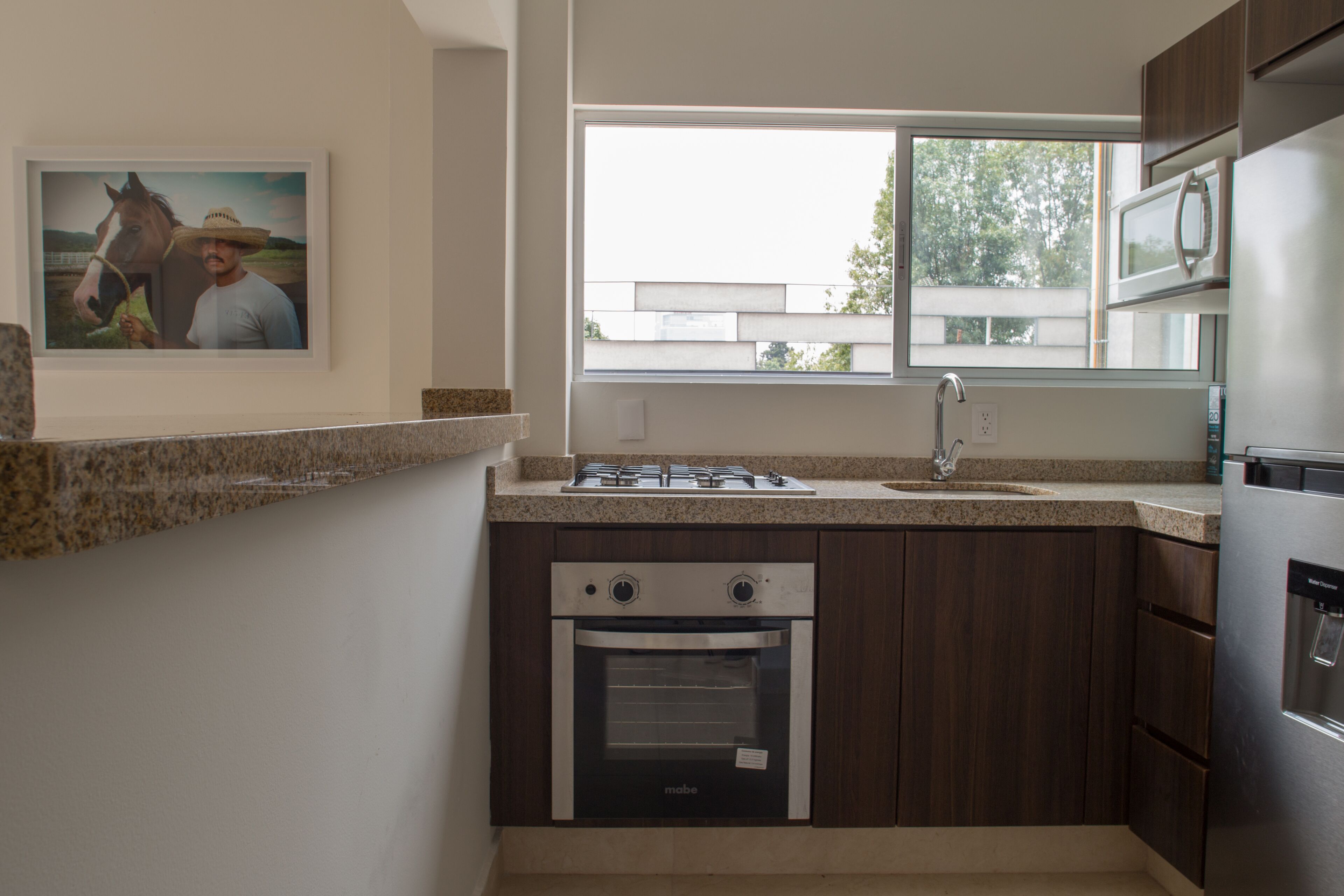 Slick apartment in gallery art district