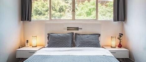 1 slaapkamer, een bureau, een strijkplank/strijkijzer, gratis wifi