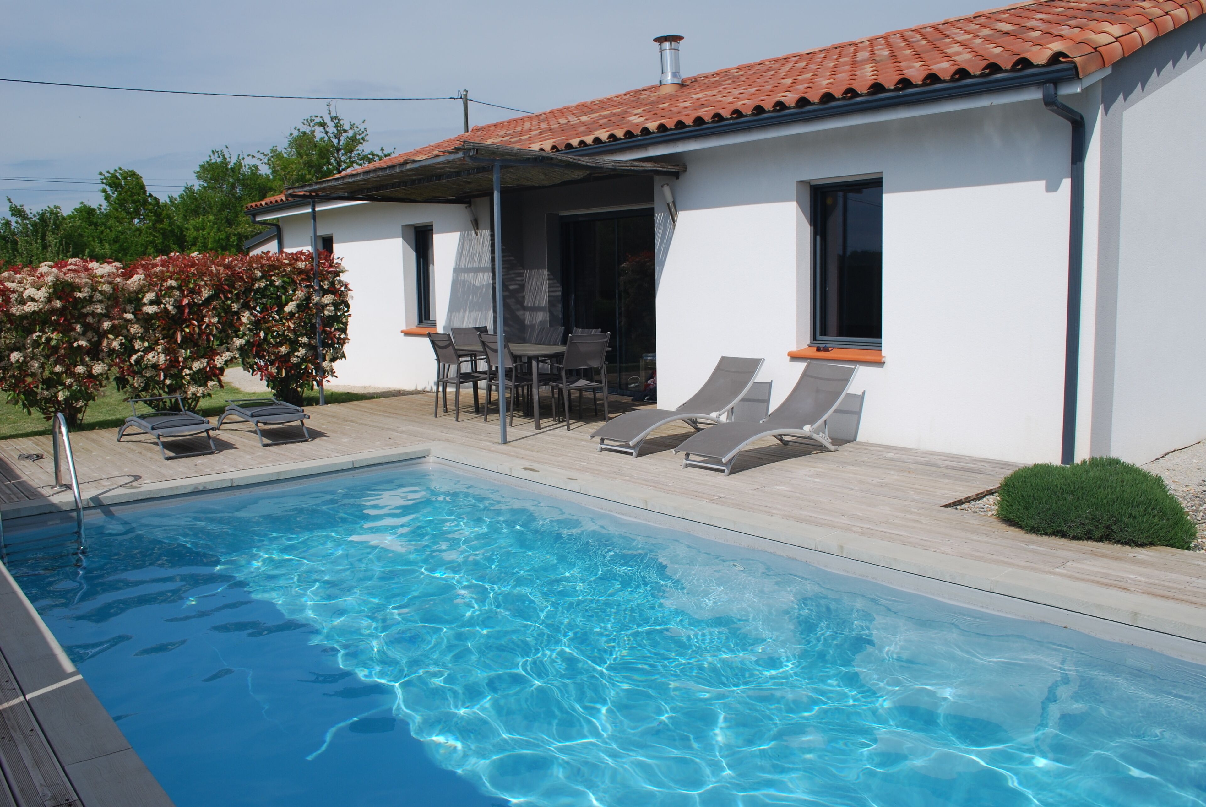 A heated pool