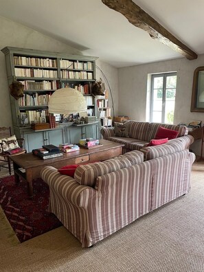 Télévision, cheminée, lecteur de DVD, table de tennis de table