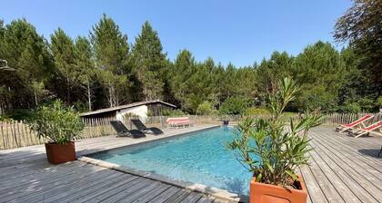 Authentic Bazadaise Farm, tastefully restored in the heart of the Landes forest.