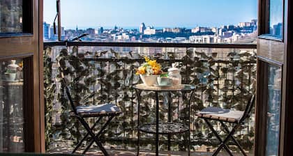 Panorama-Wohnung mit kostenlosem Parkplatz und WIFI - 15 Minuten vom Zentrum entfernt