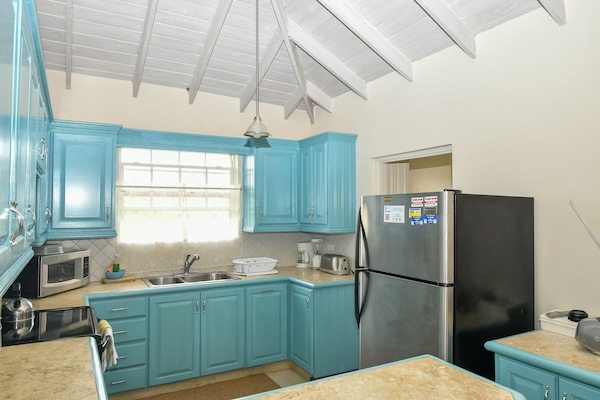 The fully equipped kitchen