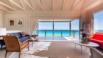 TV, books, music library, stereo