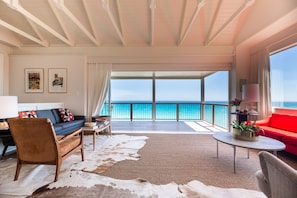 TV, books, music library, stereo