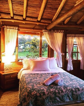 2 bedrooms, free WiFi, bed sheets - Cabaña de madera Ojo de Agua (Villa de Leyva,)