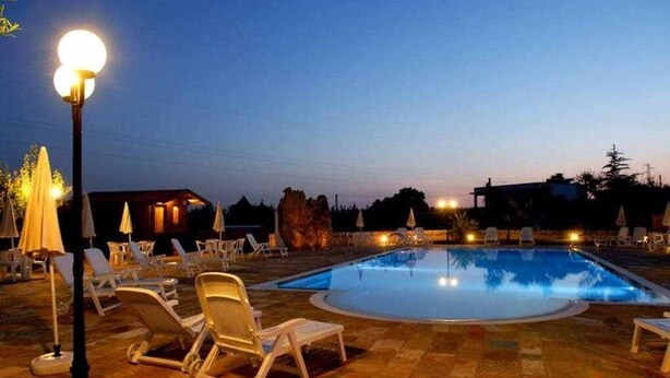 A heated pool
