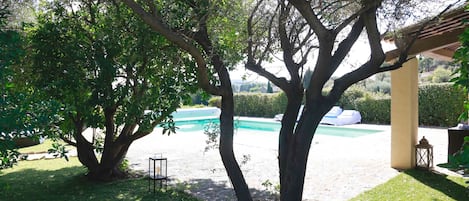 A heated pool