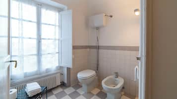Dusche, Haartrockner, Bidet, Handtücher