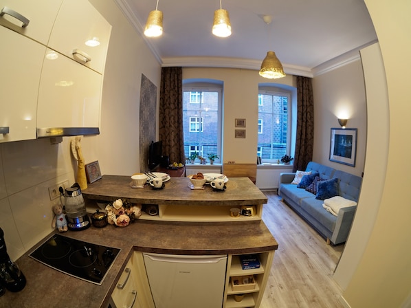 Fridge, oven, stovetop, dishwasher - Vanilla Sky Apartment Wroclaw (Krzyki)