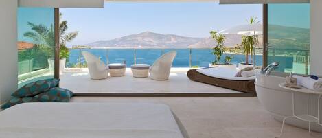 5 sovrum, värdeförvaringsskåp på rummet och strykjärn/strykbräda