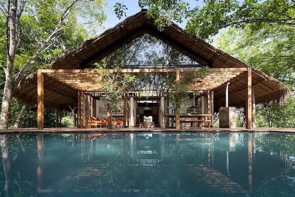 Swimming pool and main house