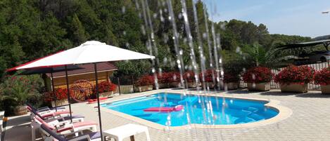 Outdoor pool, a heated pool