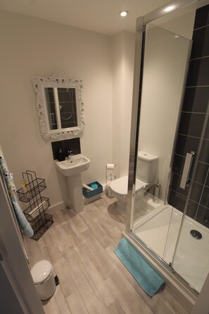 Secadora de cabello, toallas, jabón, shampoo 