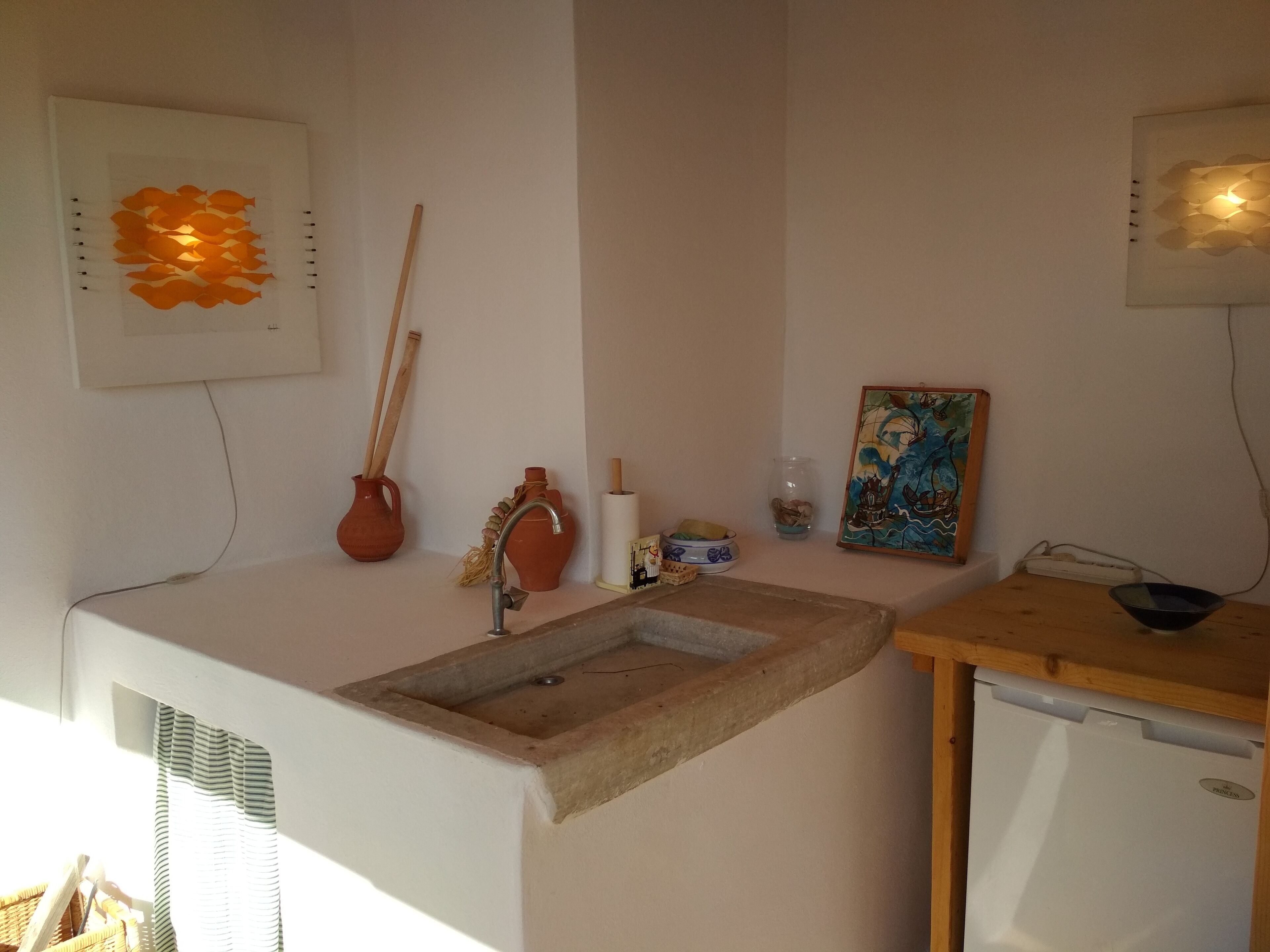 a house between the sky and the sea of ​​the island of Leros