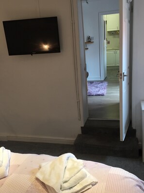 1 bedroom, iron/ironing board, travel crib, free WiFi