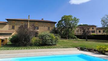 Piscina externa, piscina aquecida