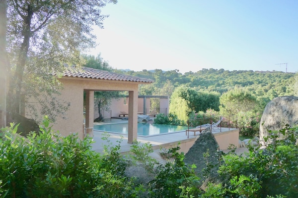 lever de soleil sur la villa