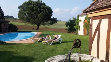 Views from around the pool are stunning; may also be sunflowers if you are lucky
