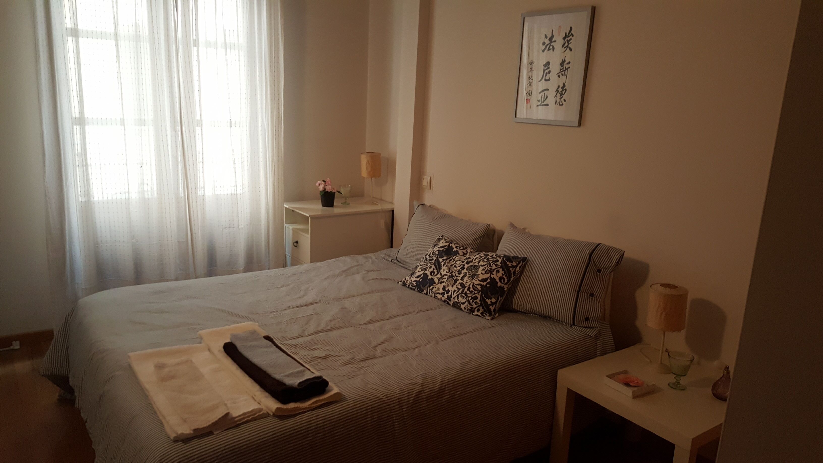 1 slaapkamer, een strijkplank/strijkijzer, wifi, beddengoed