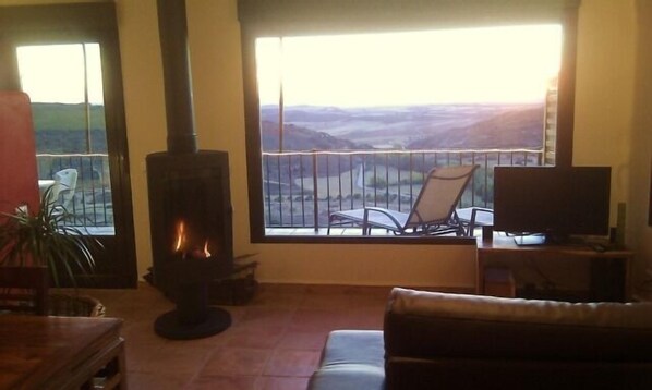 TV, fireplace, DVD player, stereo