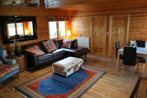 TV, fireplace, DVD player, books