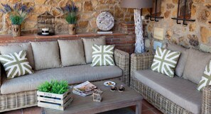 TV, fireplace, DVD player, books