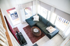 Smart-tv och eldstad