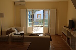 TV, DVD player, books