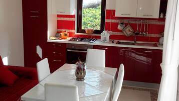 Fridge, oven, stovetop, toaster