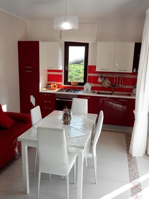 Fridge, oven, stovetop, toaster