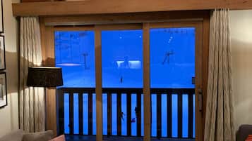 TV, fireplace, DVD player, books