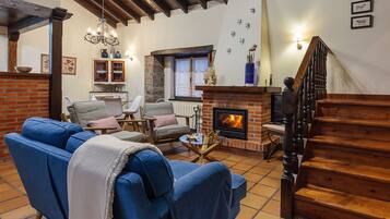 TV connectée, cheminée