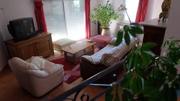 Televisie en een open haard