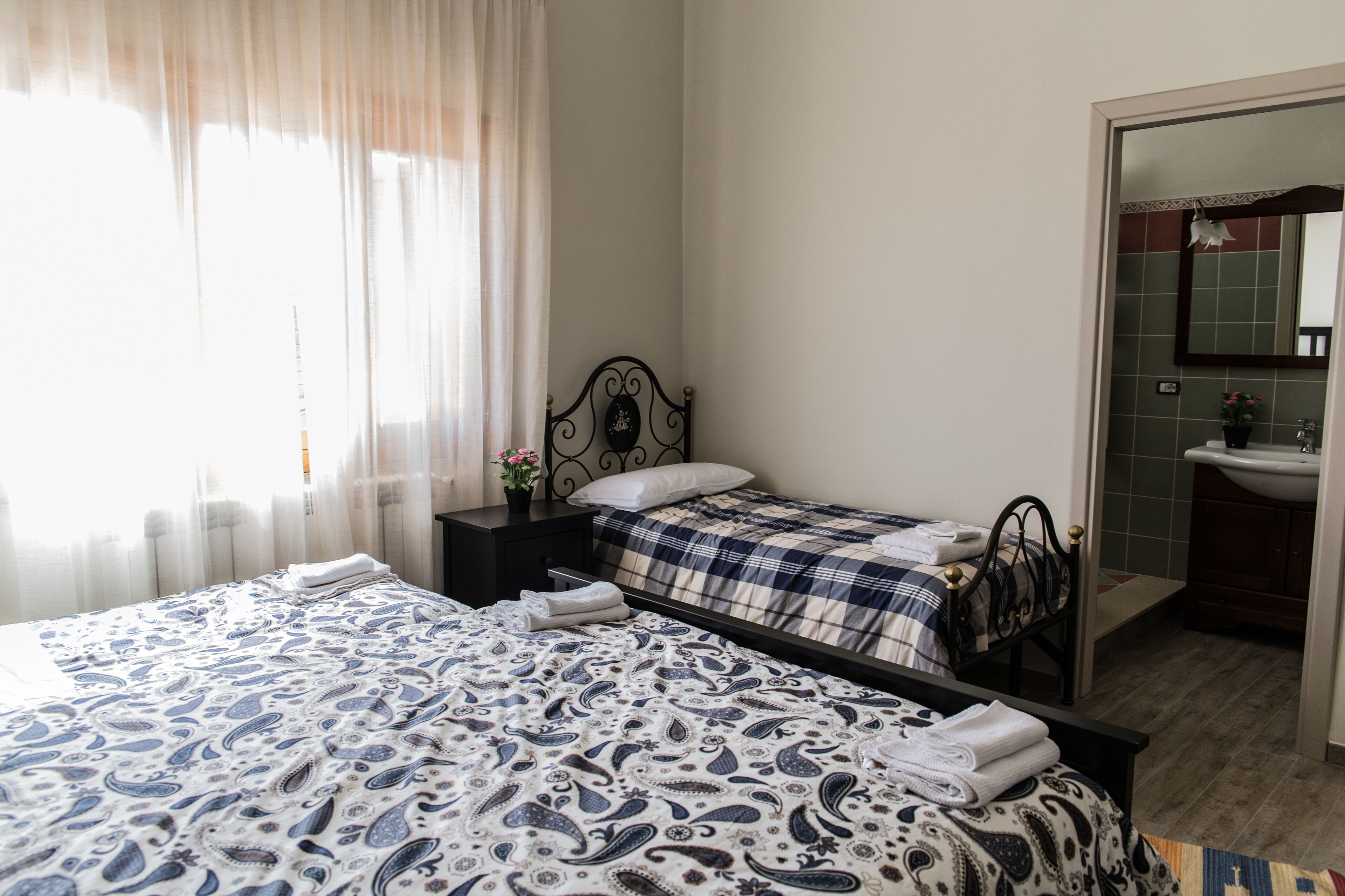 double room with bathroom on service