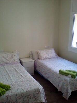 2 bedrooms, laptop workspace, iron/ironing board, Internet