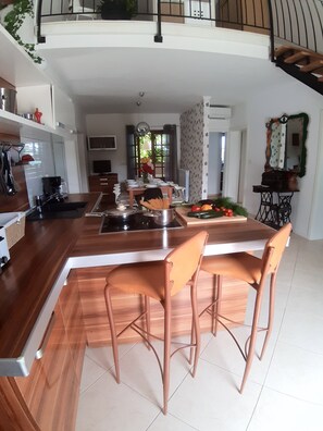 Fridge, microwave, oven, stovetop - VILLA WITH PRIVATE POOL AND GARDEN, QUIET ZONE (Novigrad)