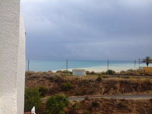 Vue sur la plage/lâocĂ©an