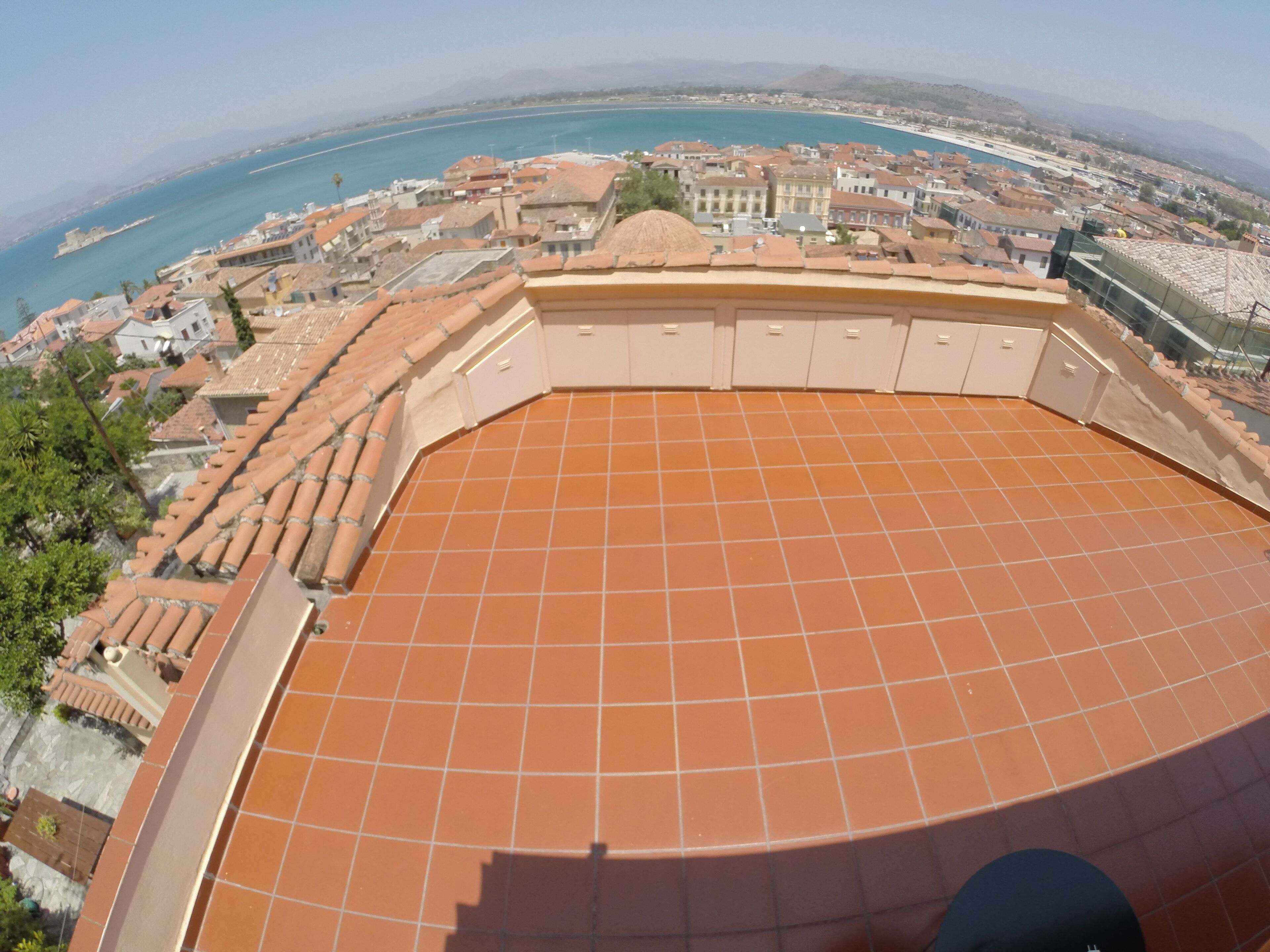 Nafplio in Panorama next to Akronafplia