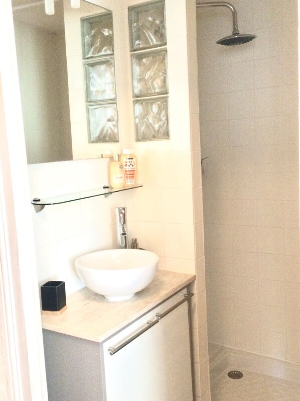 Shower, hair dryer, towels, soap - Studio in the Medieval Center of Sarlat (FRANREAL) (Sarlat la Caneda)