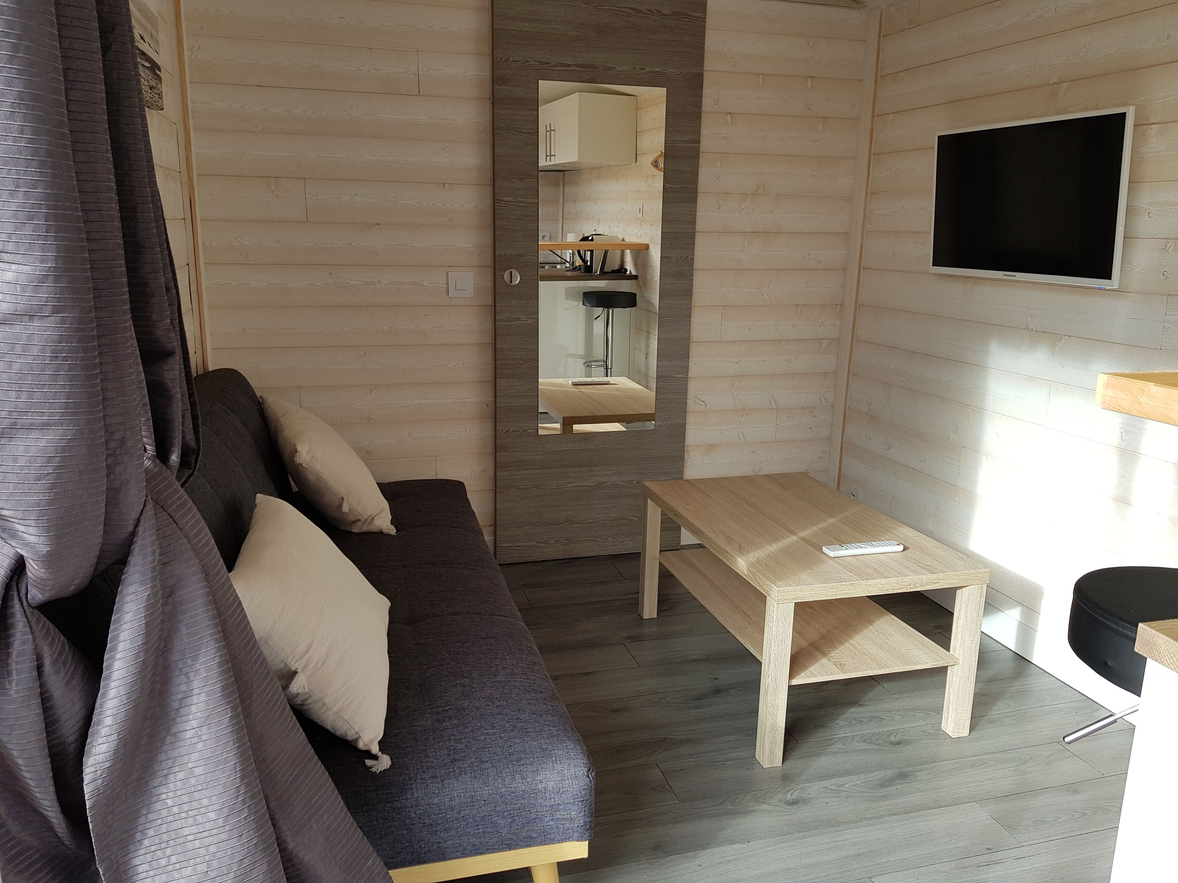 Cabanon at the foot of the dunes of the beach horizon CAP FERRET