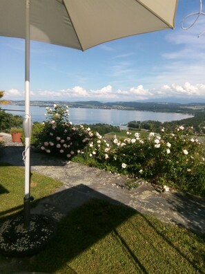 Property grounds - Apartment with large terrace, lake & mountain view (Bellerive VD)