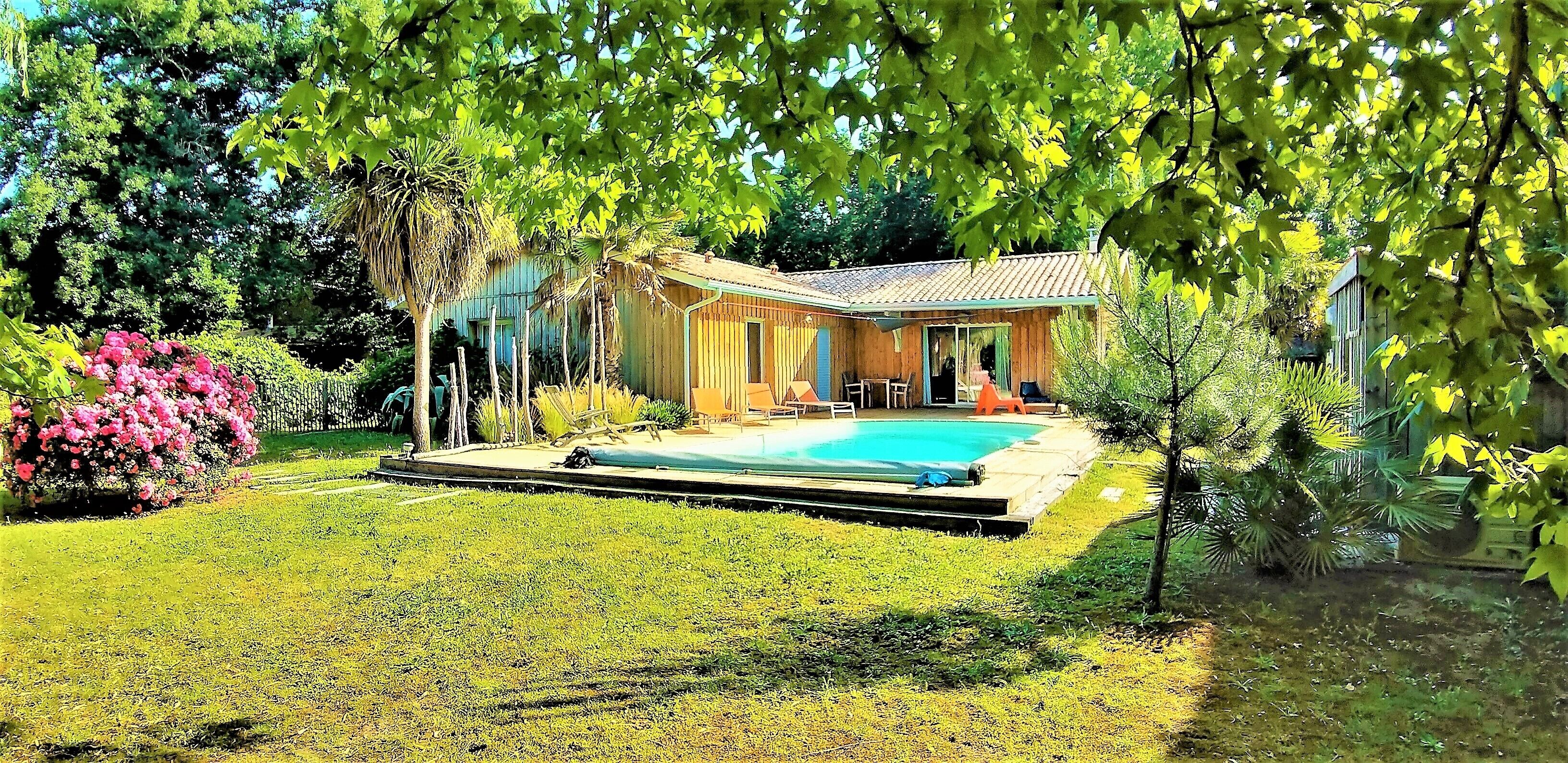 Villa Cap Ferret spirit, heated pool, garden, without vis-à-vis 