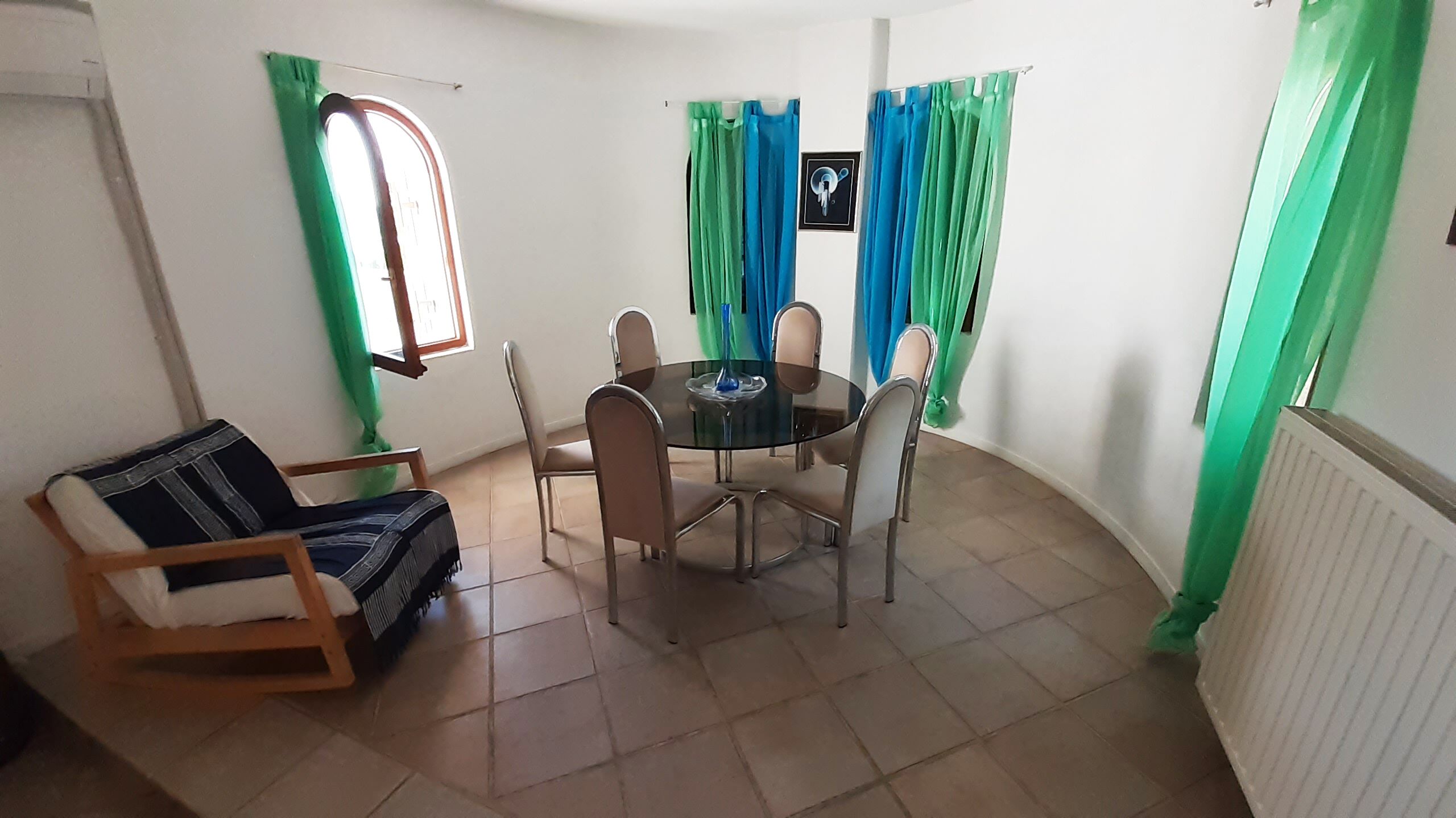 house-apartments ground floor panoramic view of sea and fortress above ground pool