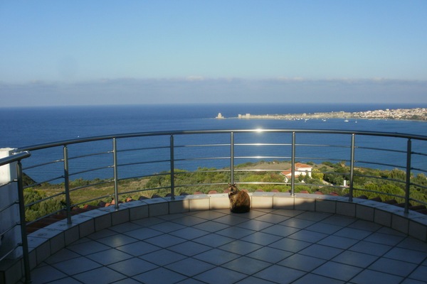 from the upper terrace or from the ground floor sea view citadel and village