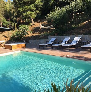 Outdoor pool, a heated pool