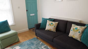 TV, DVD player, books